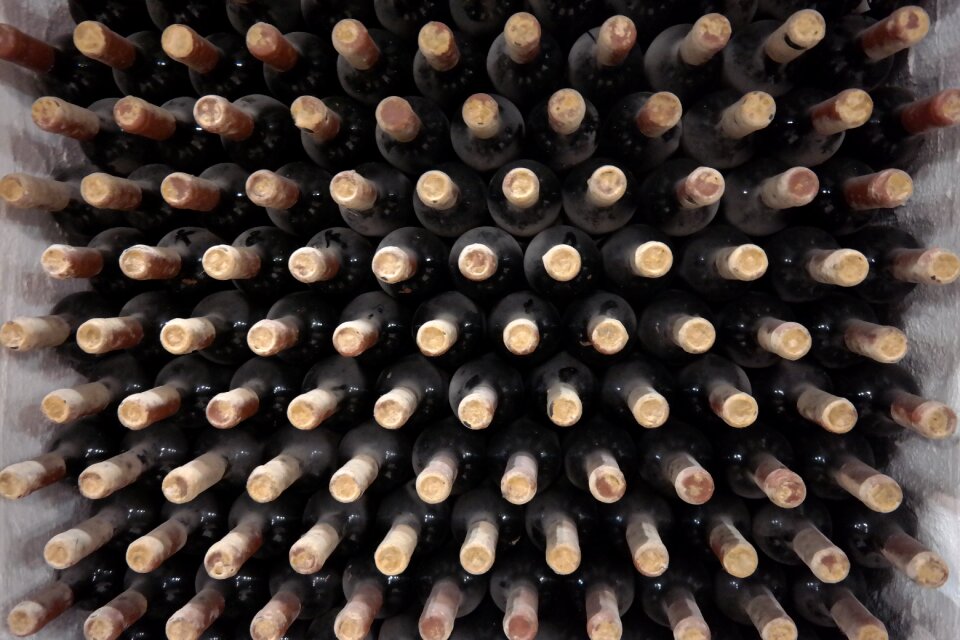 Bottles winemaking the maturing of wine