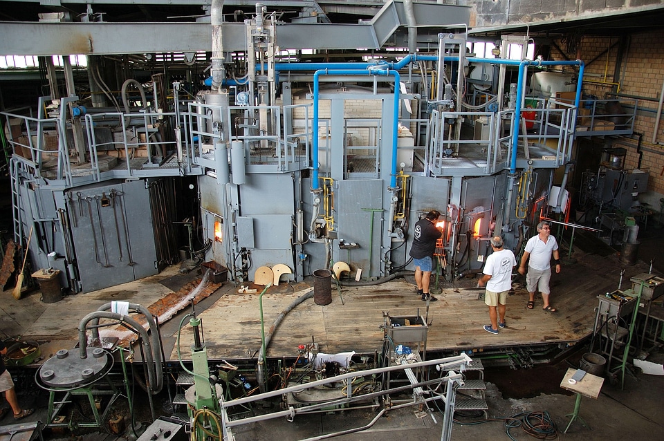 Glass blowing industry heavy industry