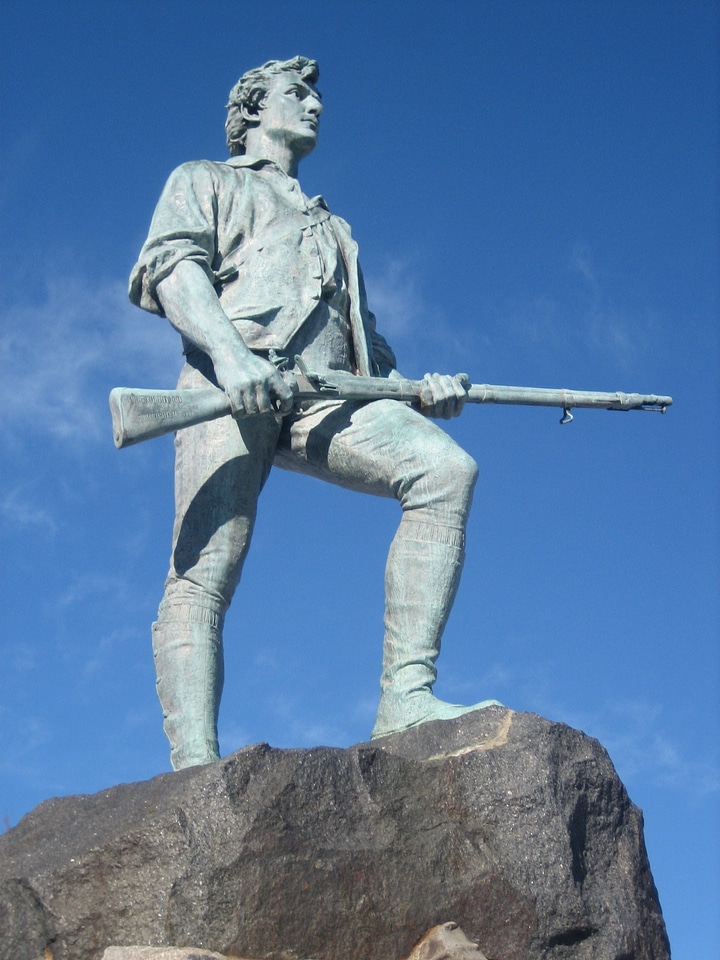 Minuteman statue lexington green american history