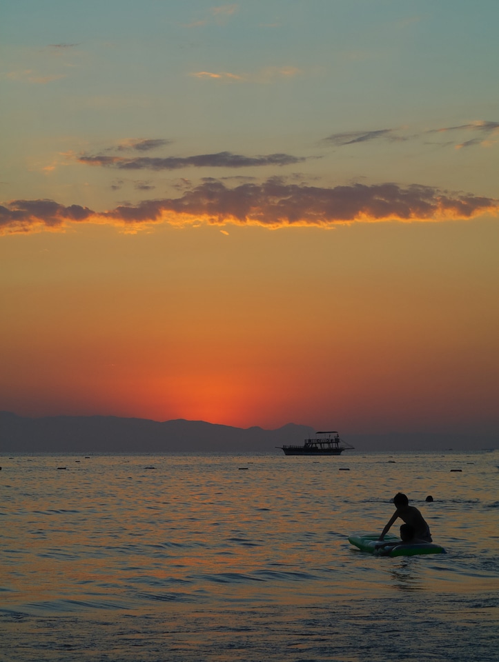 Beach sunset evening