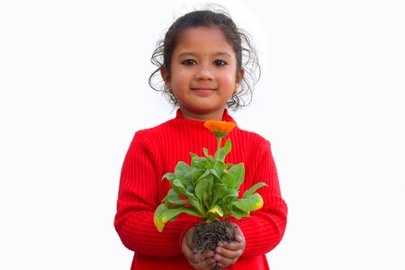 Smile plant care child