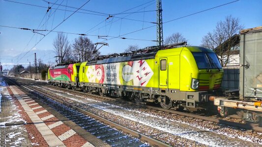 Railway line traffic travel photo