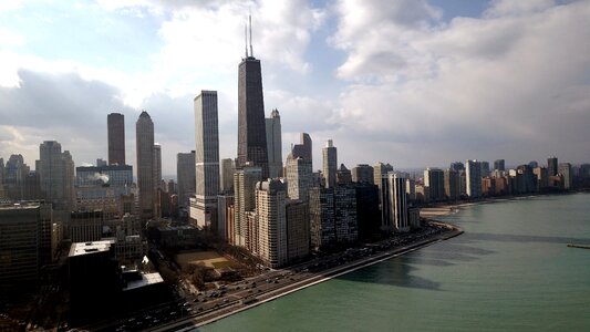 Cityscape panoramic chicago photo