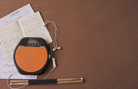 Music notebook drumsticks