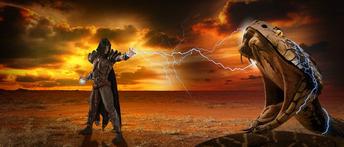 Flashes dramatic landscape