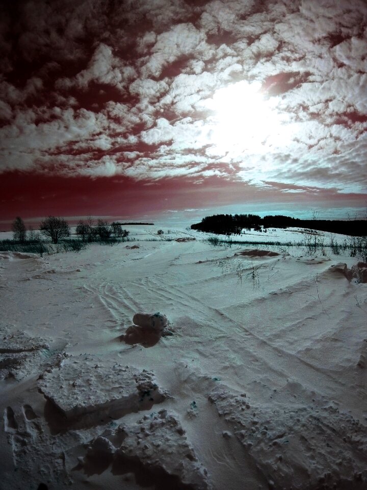 Travel landscape coldly