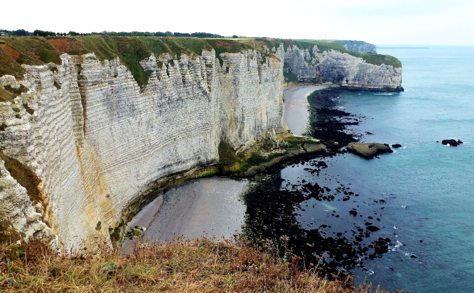Etretat cliff erosion