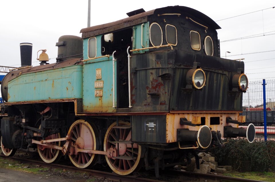 Train track locomotive historic vehicle photo