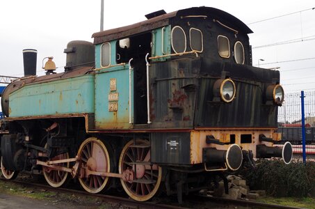 Train track locomotive historic vehicle photo