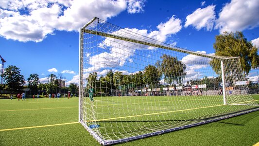 Artificial turf sports ground amateur football