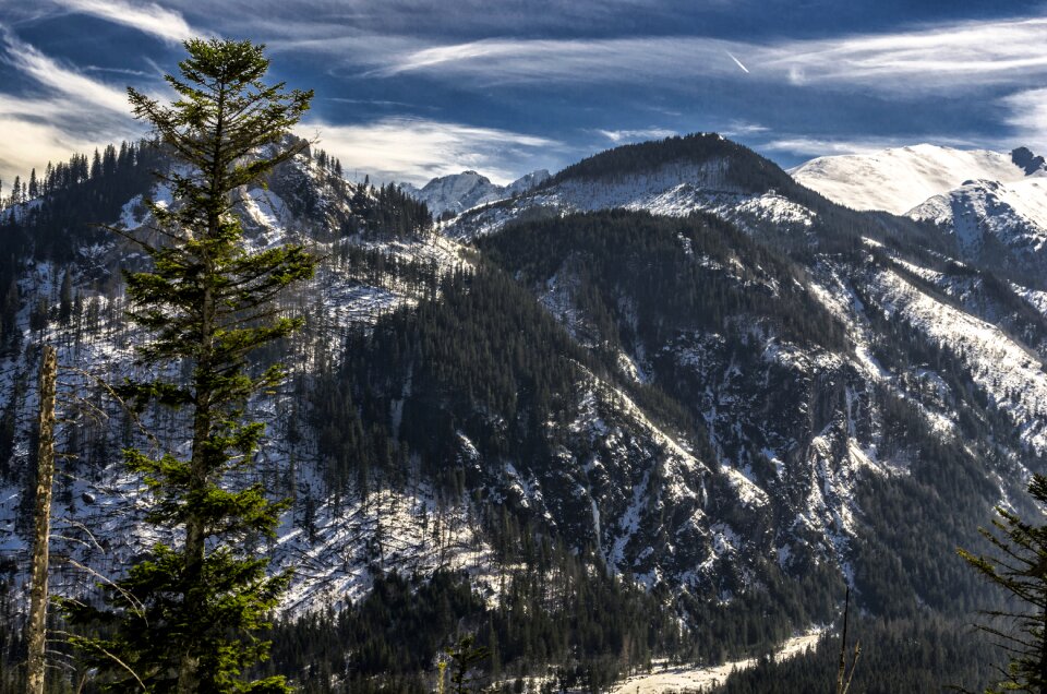 Snow mountains winter