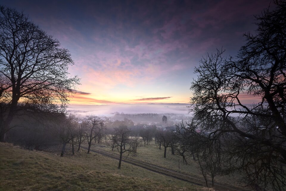 Landscape sunset sun
