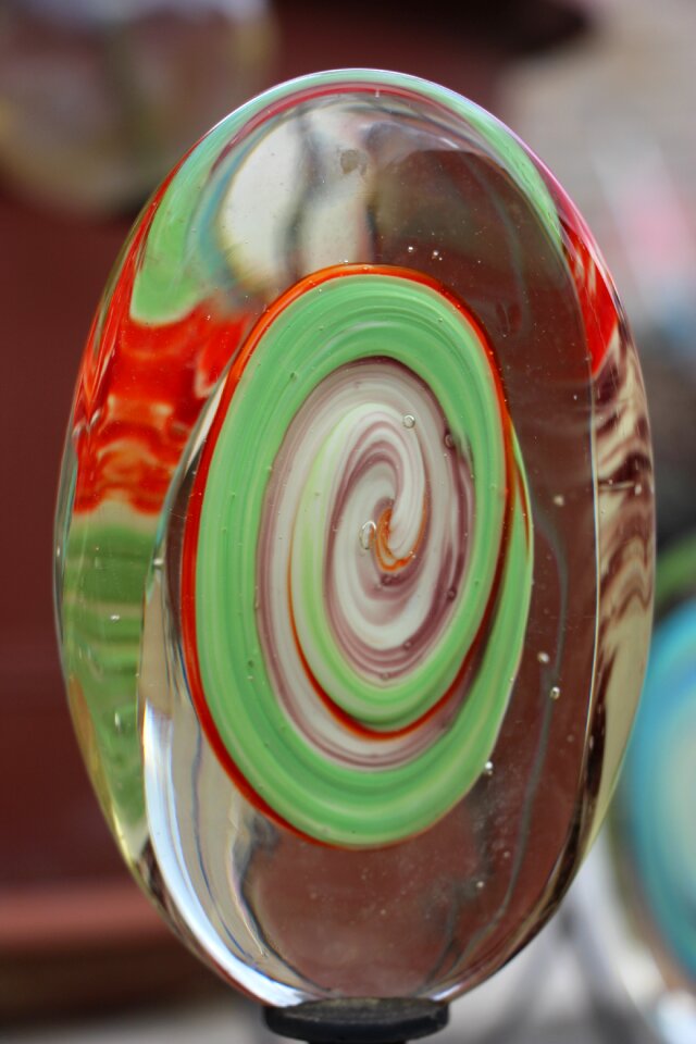 Ornament decoration colored glass