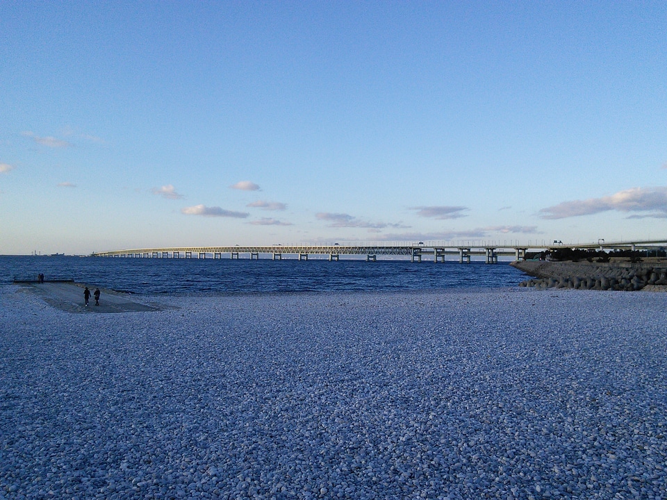 Marble beach coast bridge