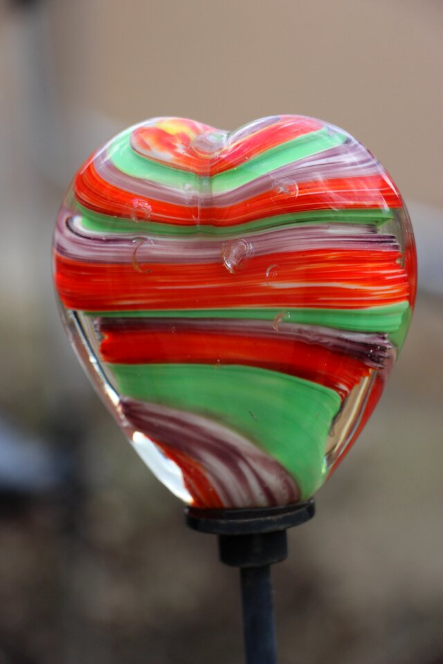 Ornament decoration colored glass