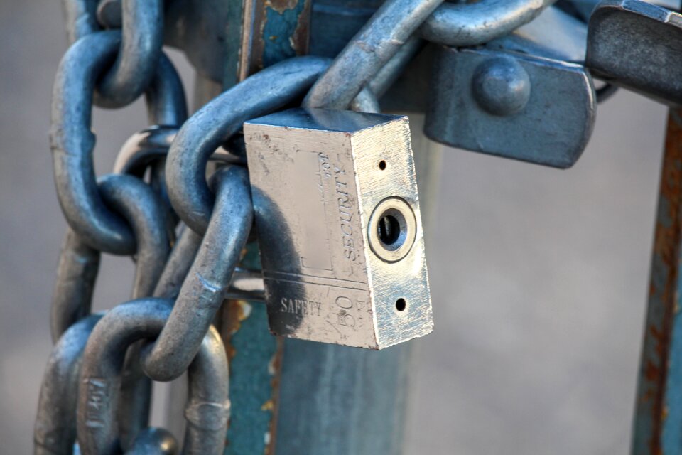 Padlock safety gray security
