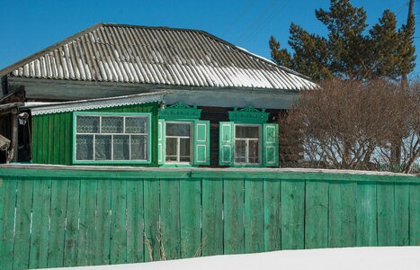 Lake baikal wooden house closing