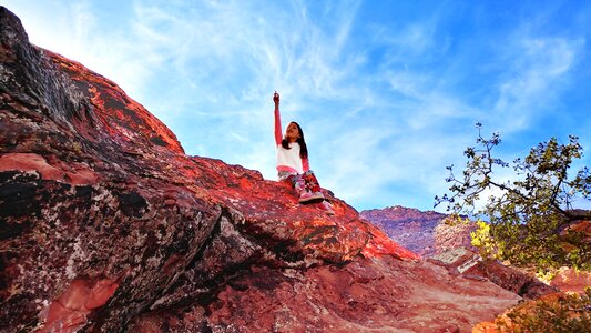 Travel mountain girl