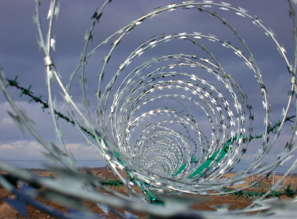 Barbed wire security wire