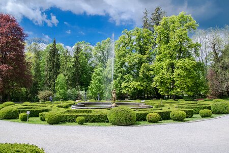 Romantic fountain castle