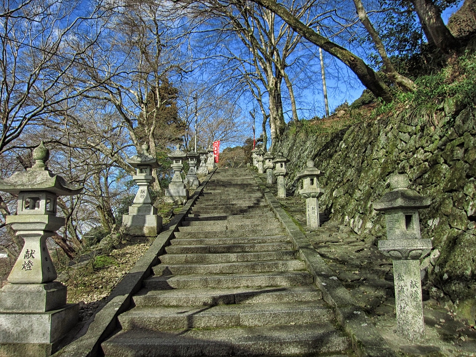 Steps nature outside