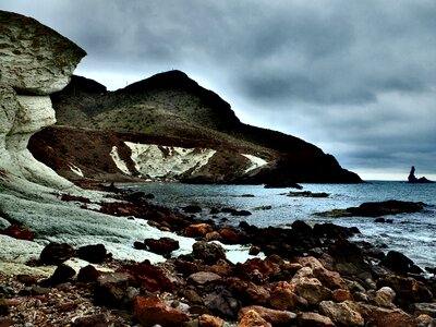 Seashore nature rock photo