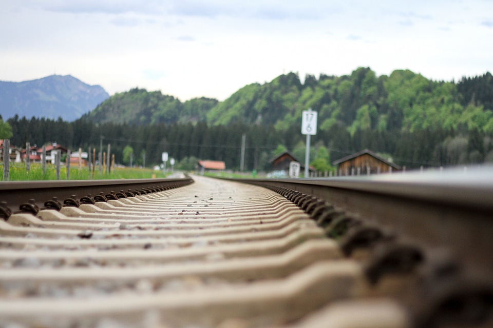 Railway rails railroad track