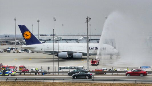 Airport sky a380 photo