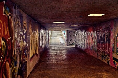 Empty dark passage