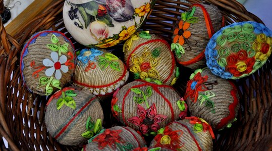 Handcrafted eggs easter