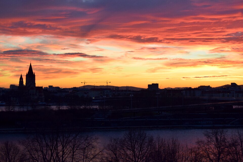 Evening skyline landscape