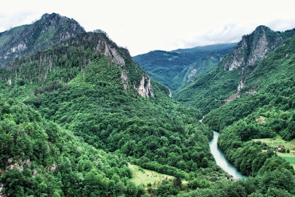 Landscape valley mountain peak