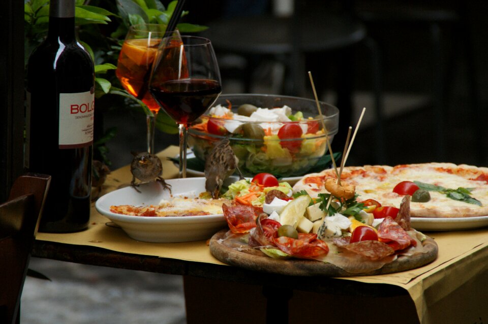 Restaurant table meal