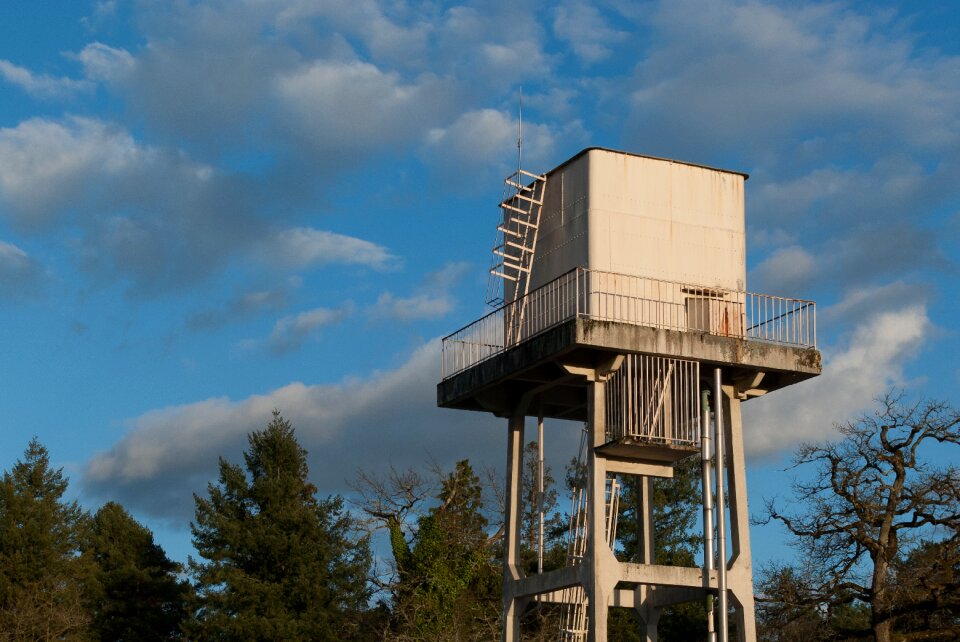 Water tower nature clouds
