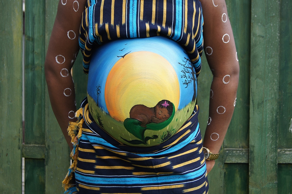 Pregnant bellypaint africa