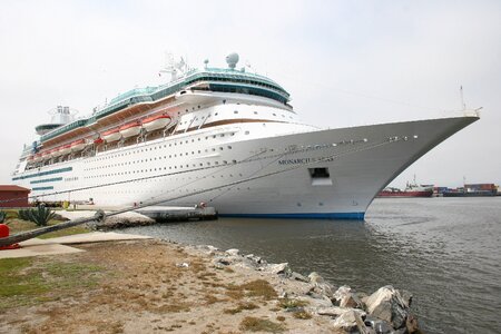 Sea sky cruise ship photo
