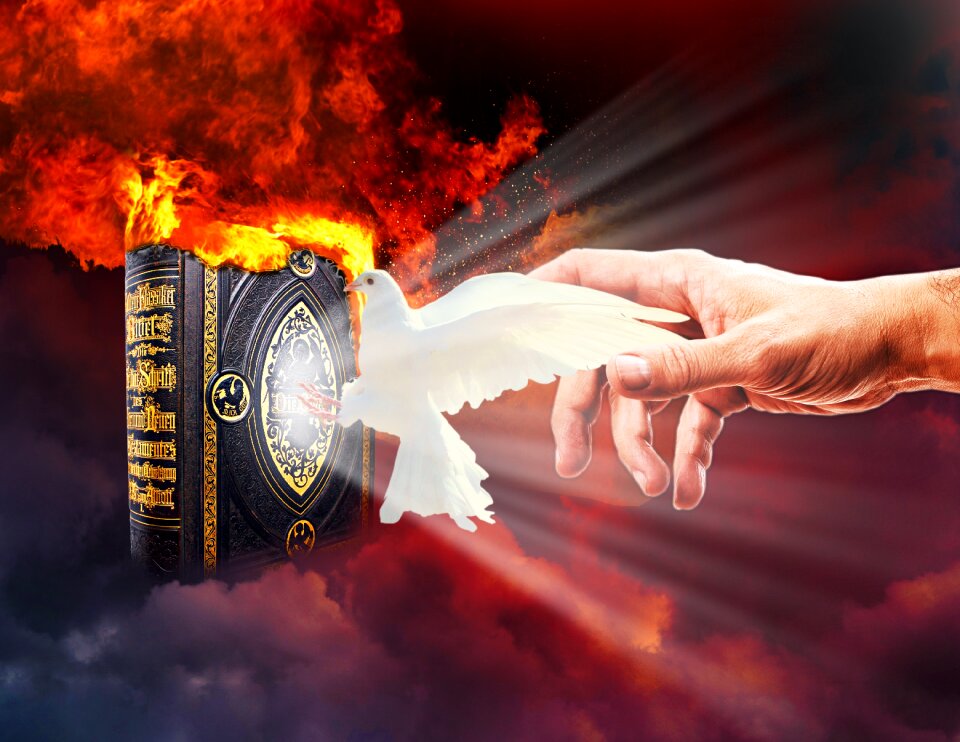 Clouds fire hand