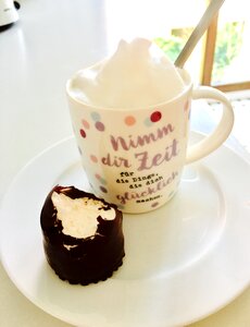 Cream dessert chocolate marshmallow