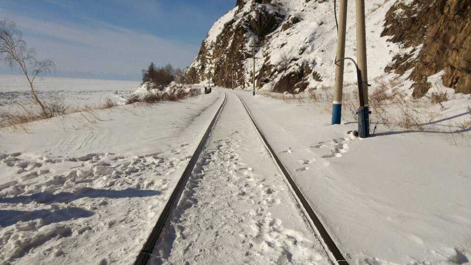 Lake baikal trans-siberian railway rails