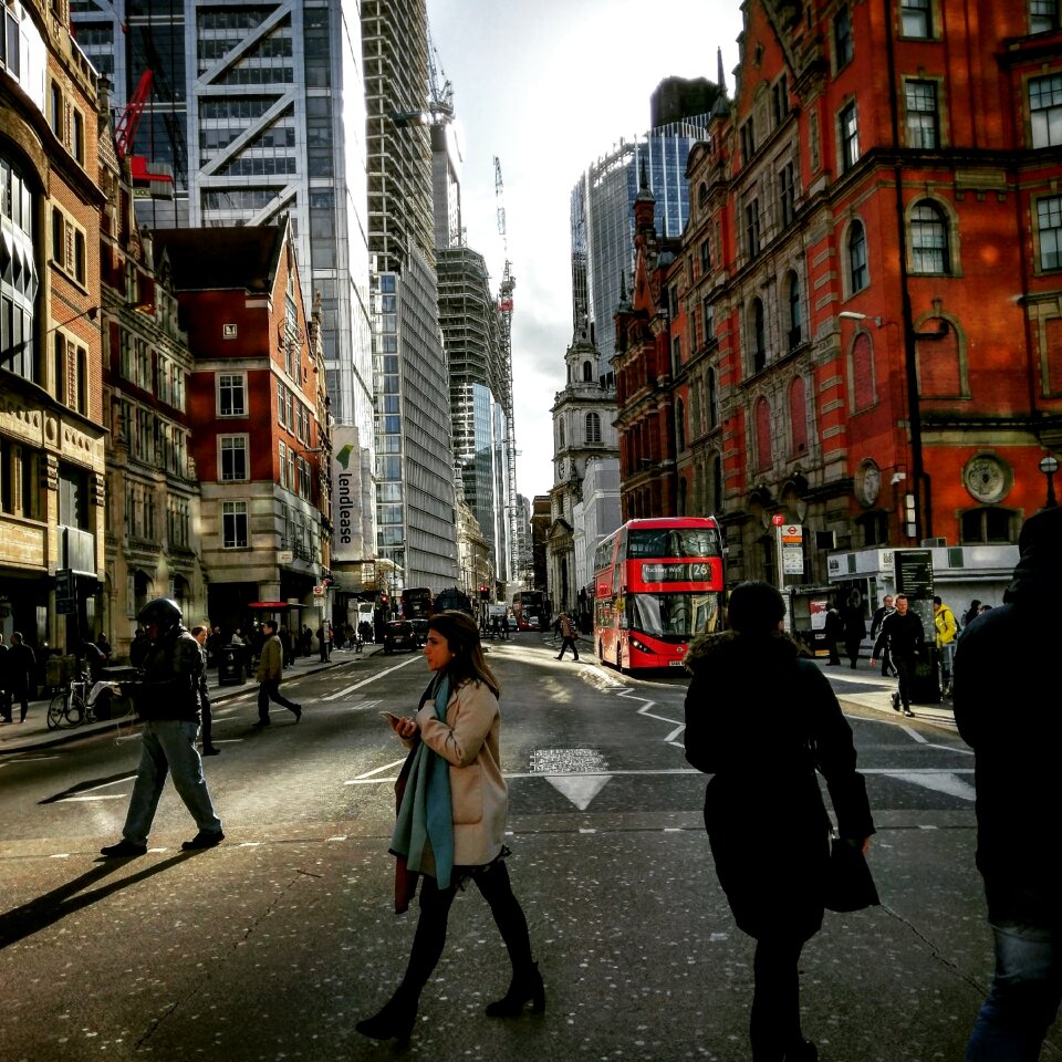 Urban area sidewalk tourism photo