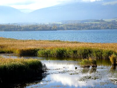 Lake panoramic outdoor photo