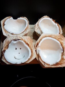 Coconut rawvegan food background