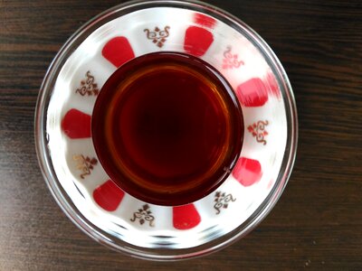 Hot turkish tea tea plate