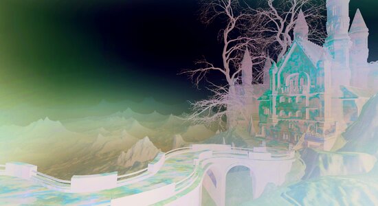 Castle landscape sky