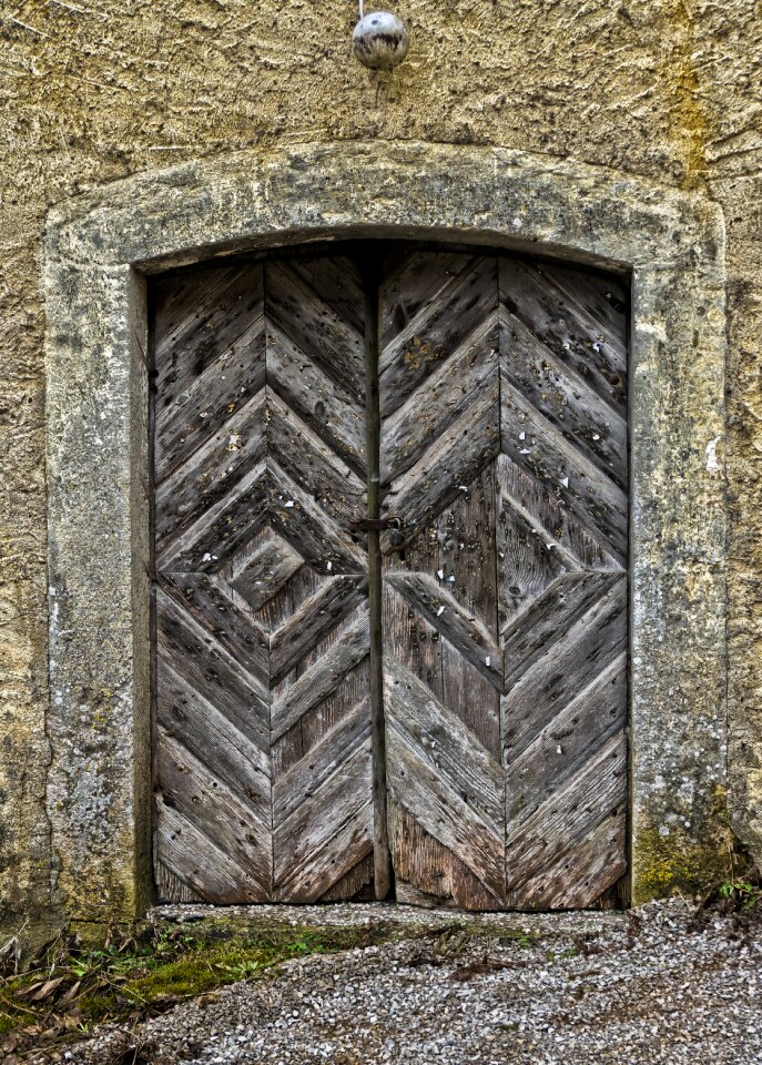 Historically old wooden gate