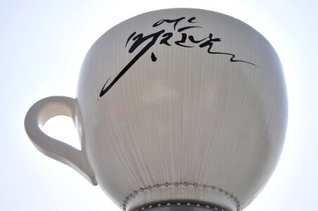 Isolated cup outdoors