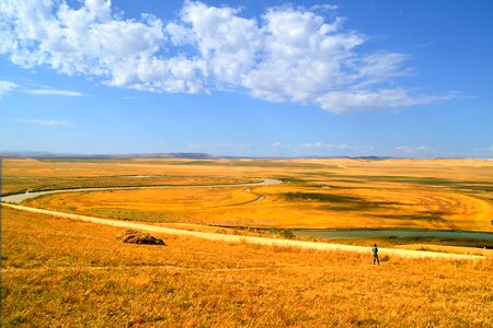 Sky field hulun buir prairie photo