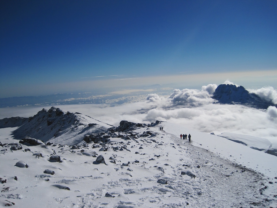 Volcanic peak mountain