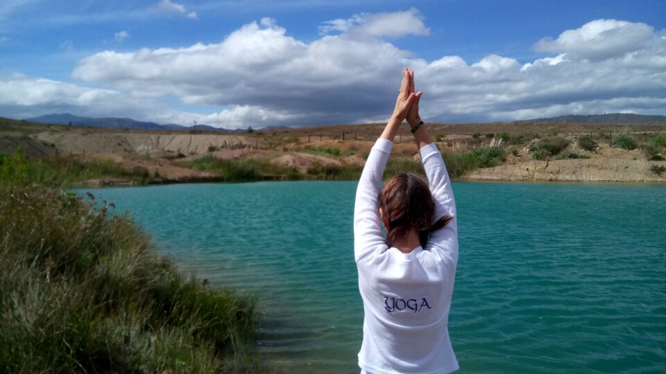 Summer outdoors yoga