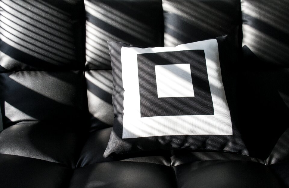 Leather fabric square